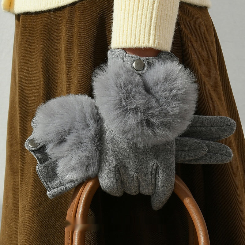 Winter New Cashmere Gloves For Women