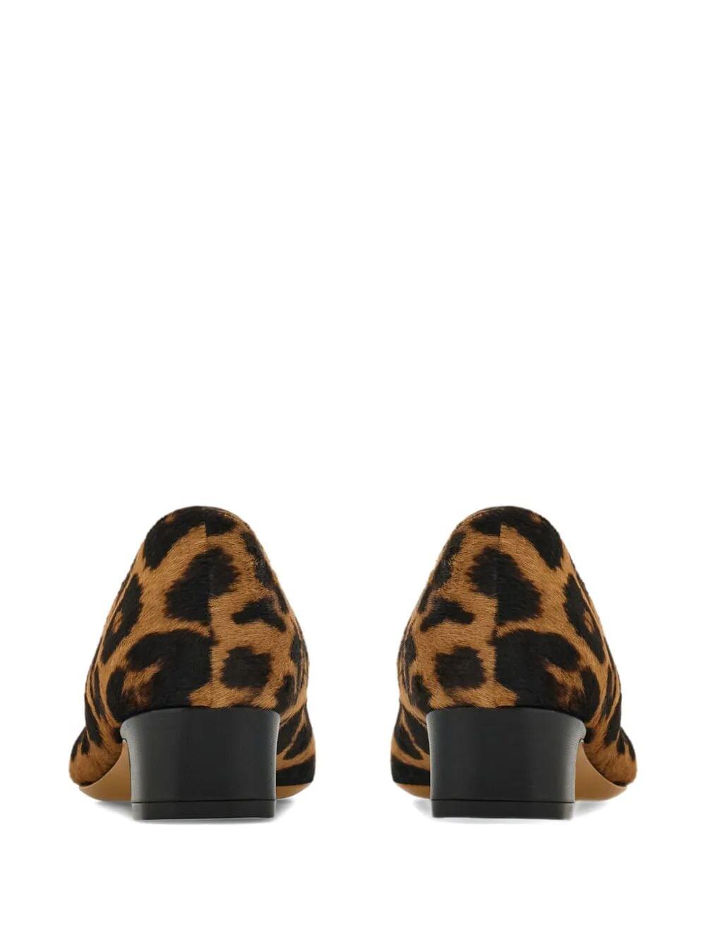 Ferragamo Women Ferragamo Women Horsehair Printed Pirri Pony Décolleté