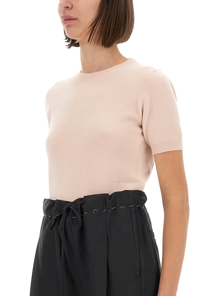 Maison Margiela Women Wool Crew Neck T-Shirt