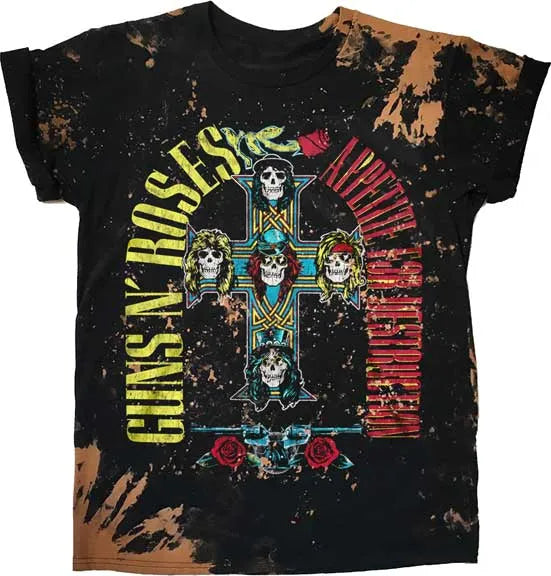 Guns N Roses Appetite Bleach Tie Dyed T-Shirt