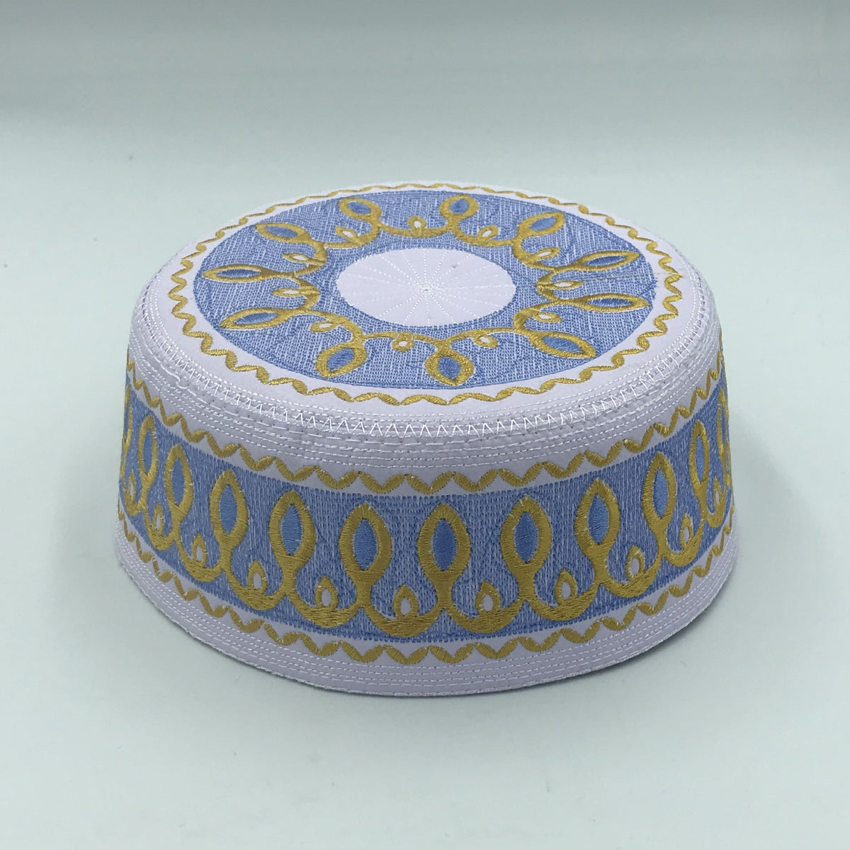 Baby Embroidered High-End Flat-Crown Round-Edge Ethnic-Style Saudi Cap