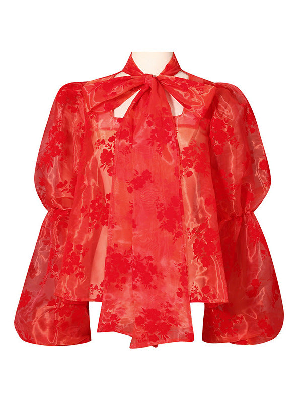 Sweet Women Shirt All Match High Sense Organza Small Shirt Top Spring Clothes