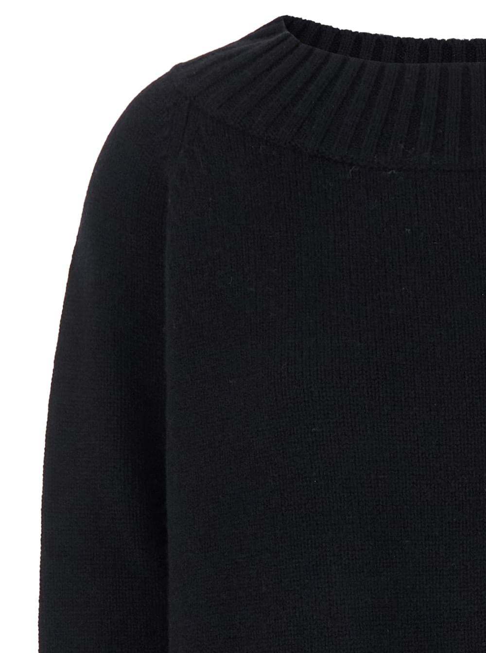 Max Mara Women Max Mara Women 'Radames' Black Sweater With Boat Neckline In Wool And Cashmere Woman