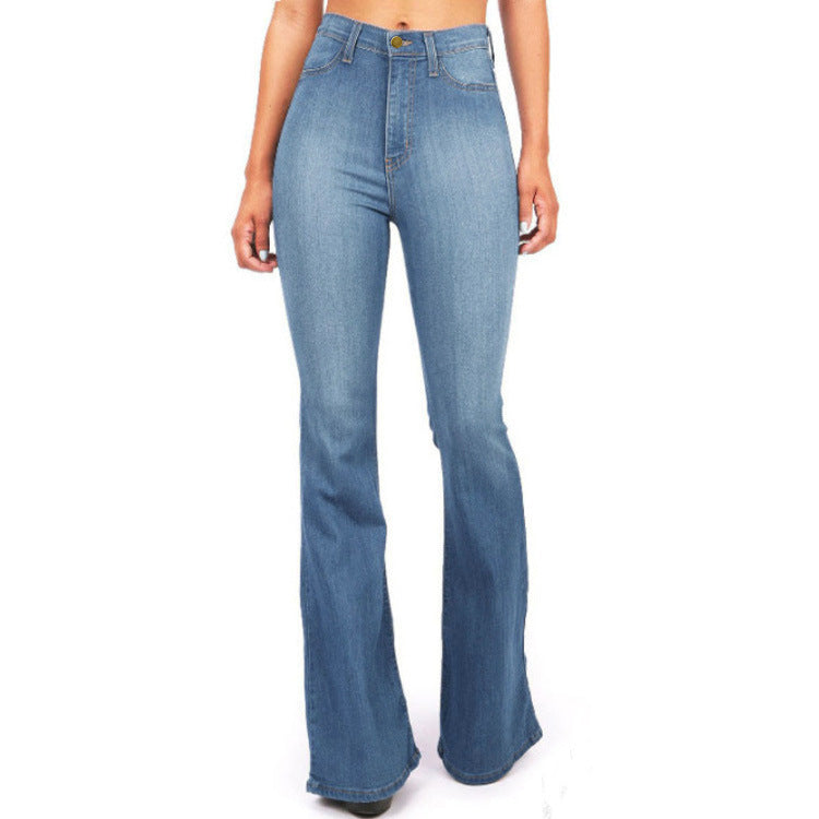 Jeans For Women Plus Size Long Denim Pants Slim Bell Bottom Denim Trousers Skinny Jeans Women'S Denim Pants