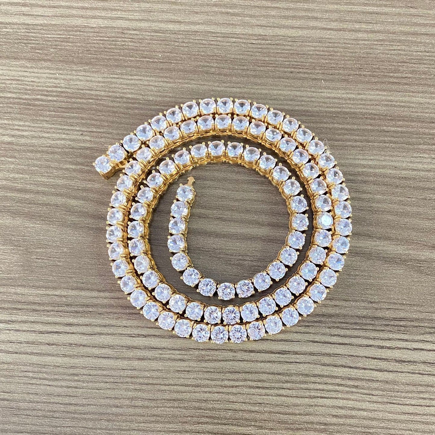 Single-row Diamond Hip-hop Mens Necklace