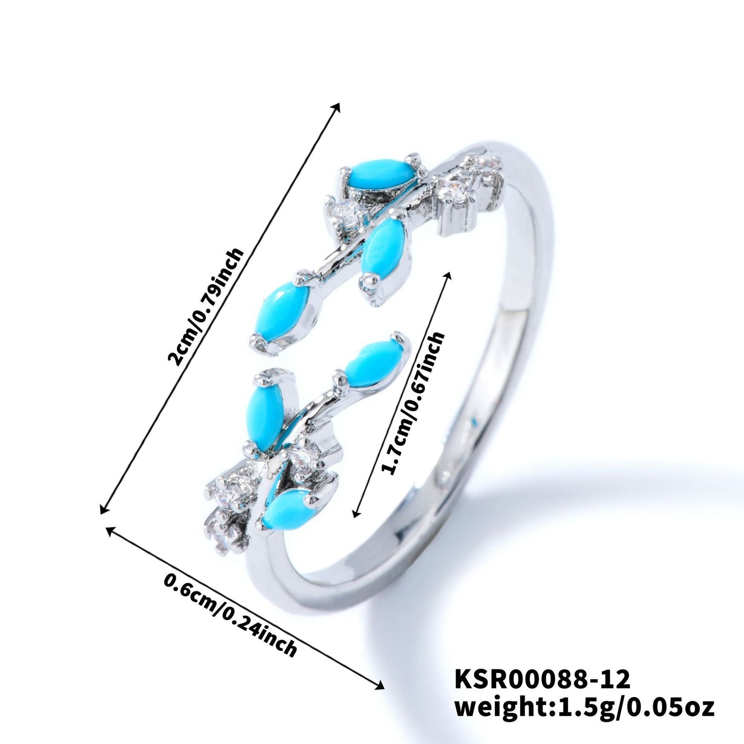 Womens Personality Leaf Ring
