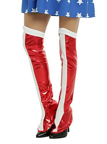 Rubie's Costume Co Women's Dc Superheroes Wonder Woman Boot Tops Shoe Covers