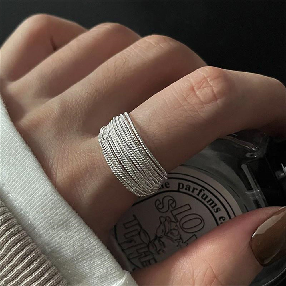 Women S925 Sterling Silver Ring, Vintage Minimalist Non-Tarnish Jewelry