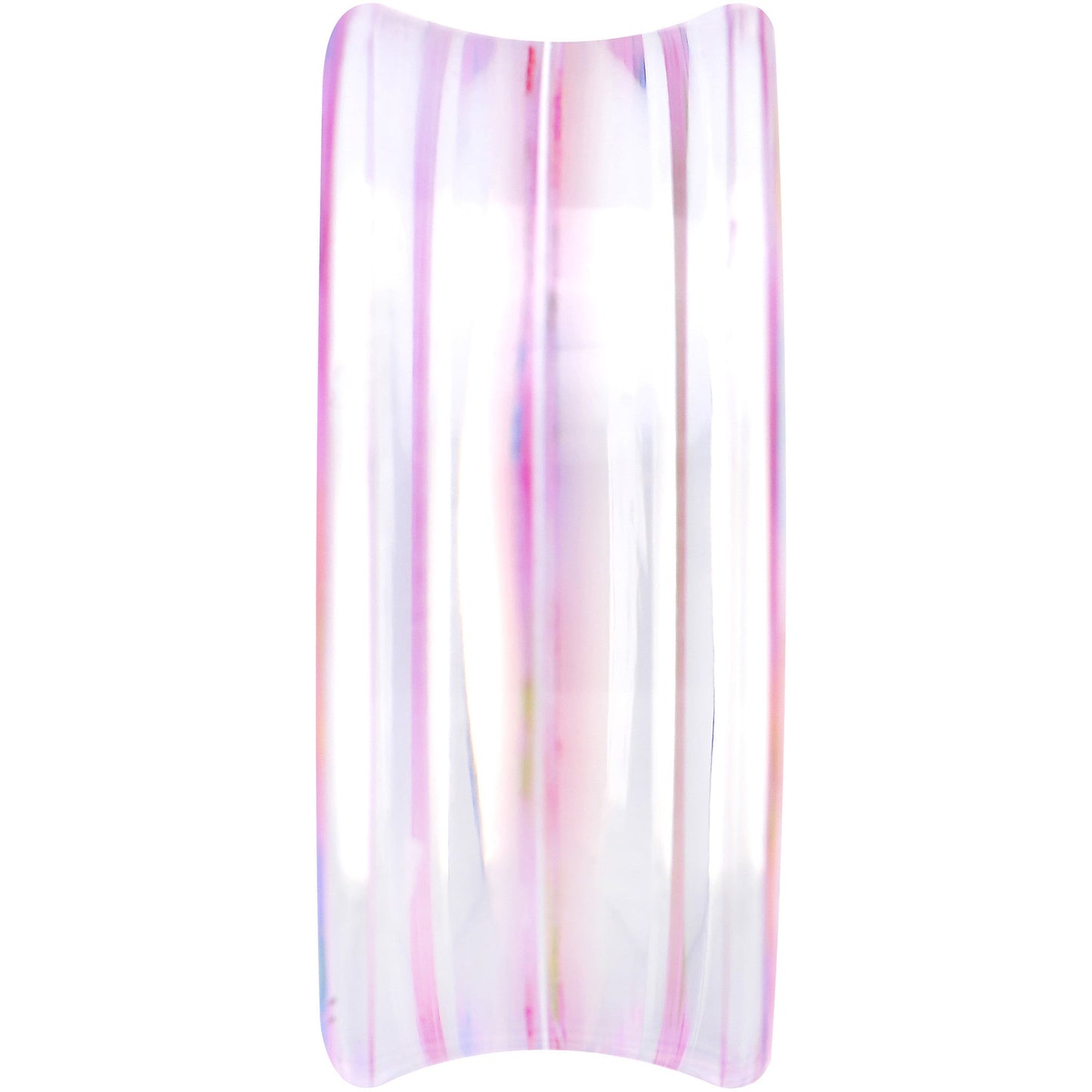 36mm Acrylic Pink Multicolored Flower Power Saddle Plug