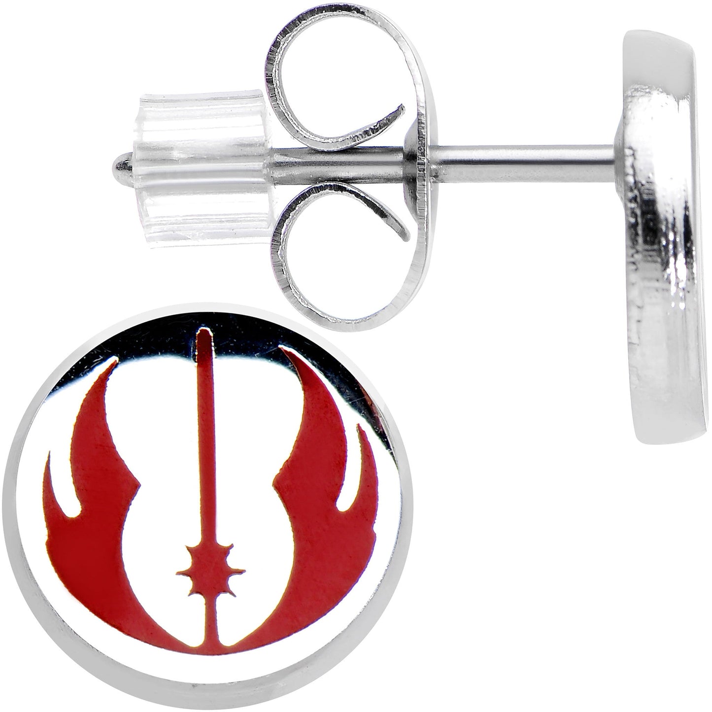 Officially Licensed Steel Star Wars Jedi Order Stud Earrings