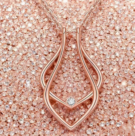 Simple Geometric-shaped Necklace Ring Holder Pendant Necklace