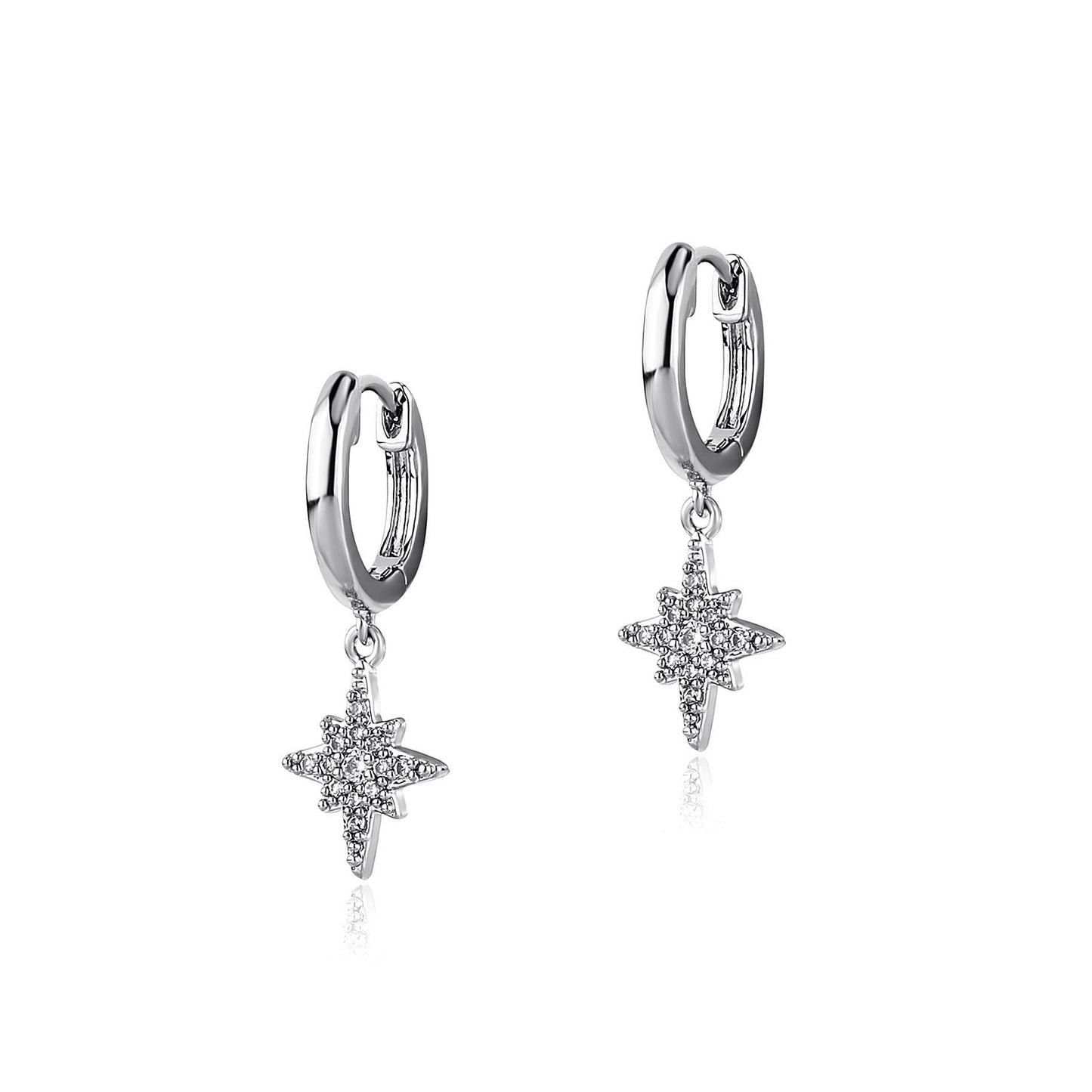 Close-set Zircon Cool Temperament Earrings