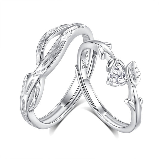 S925 Silver Love Couple Ring