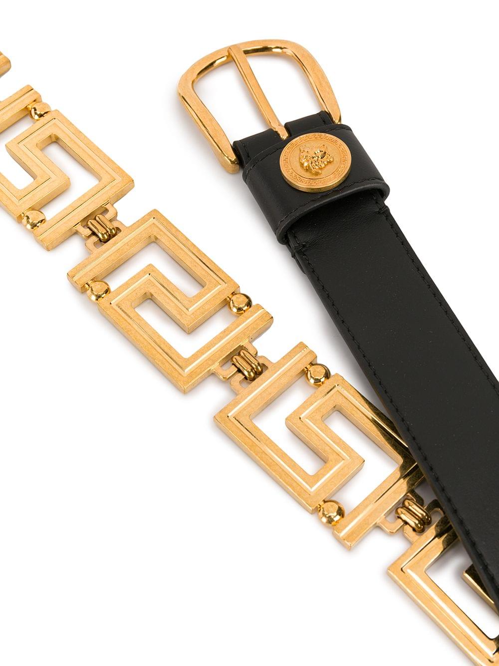 Versace Women Versace Women Belt With Greek Key Buckle