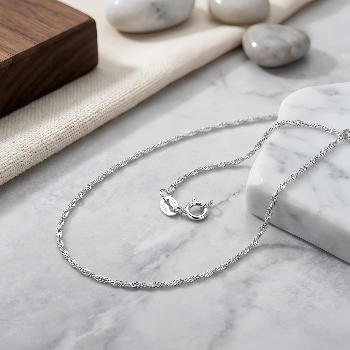 925 Sterling Silver Italian Craftsmanship Sterling Rope Chain Necklace - Classic Elegance Meets Timeless Design