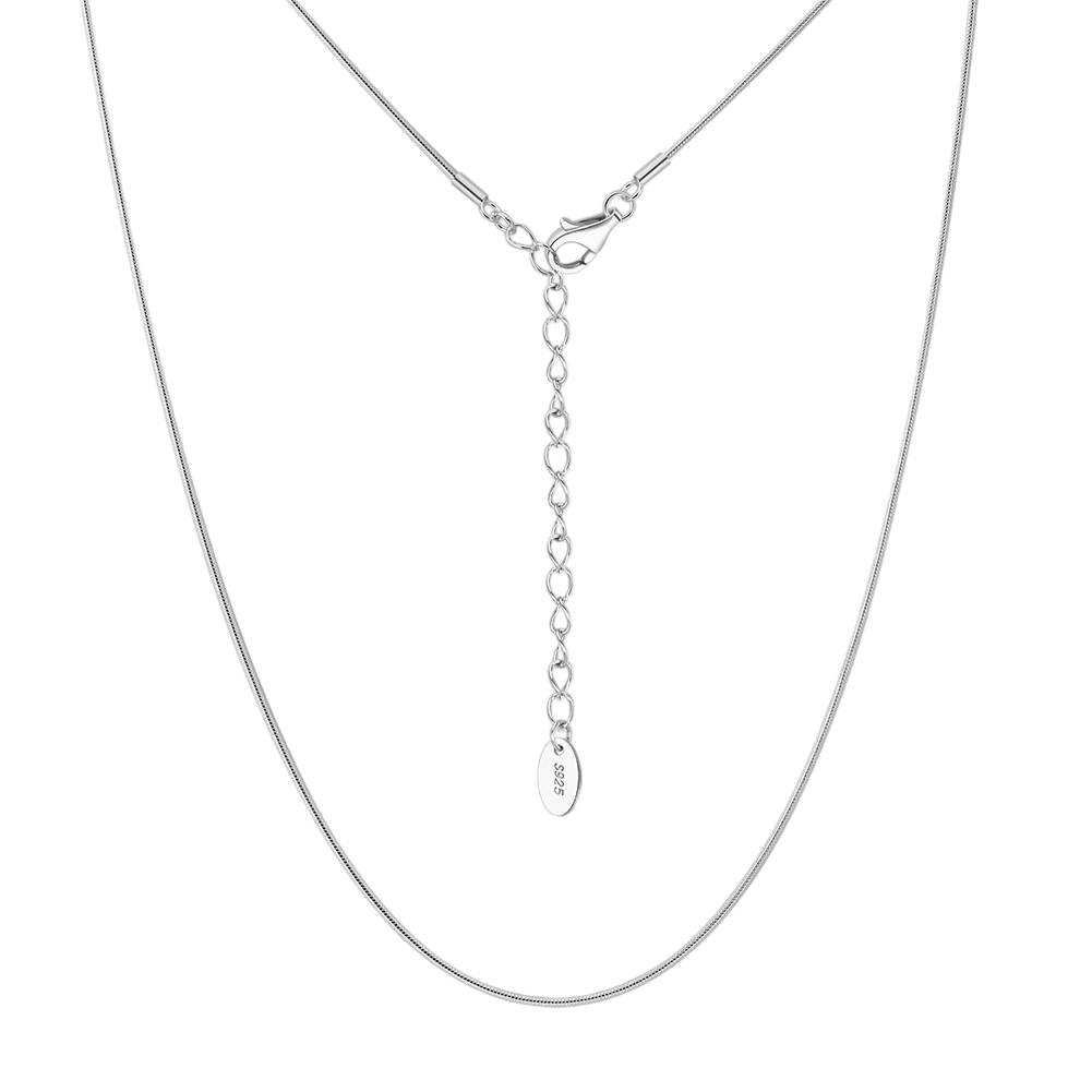 925 Sterling Silver Sterling Snake Chain Necklace with Adjustable Extender - Classic Versatile Jewelry