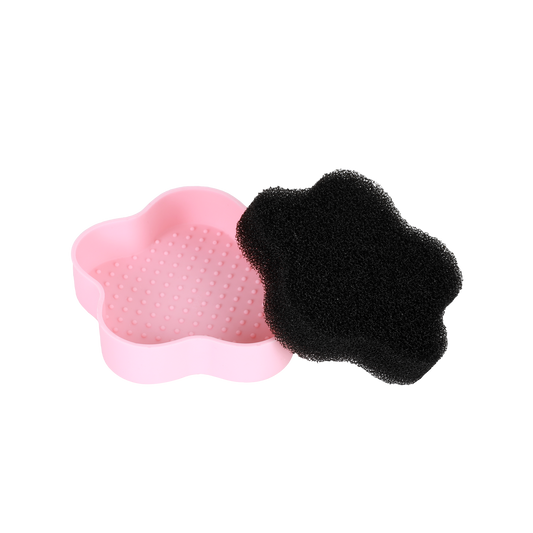 Frosted Snow Sparkle | 7 PC Makeup Brush & Cleaning Mat Set
