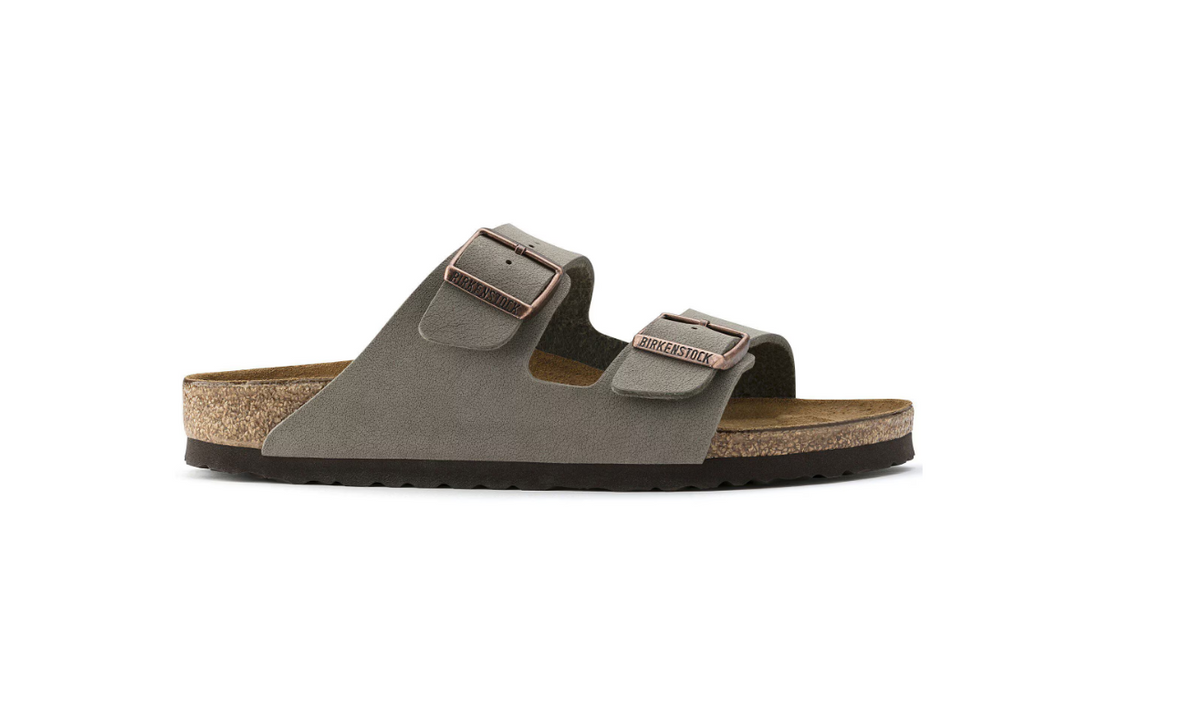 Birkenstock Arizona Birkibuc Stone Sandals - Stone, Regular