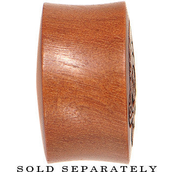 Custom Organic Sawo Wood PersonalizedSaddle Plug - buy 2 for a pair