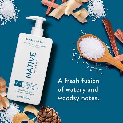Native Sea Salt & Cedar 2-in-1 Shampoo & Conditioner 16.5 fl oz - New