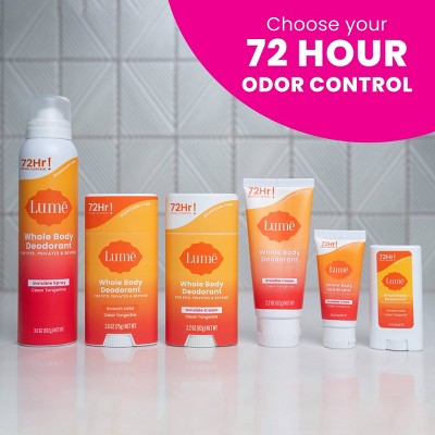Lume Whole Body Women's Smooth Solid Deodorant Clean Tangerine Scent 2.6oz - Imperfect Container