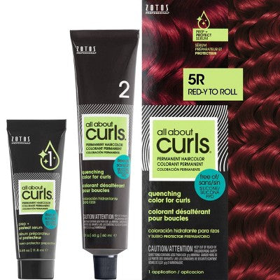 All About Curls Permanent Hair Color Redy To Roll 5R 2.4 fl oz - New