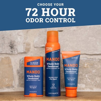 Mando Whole Body Men's Smooth Solid Deodorant Pro Sport 2.6oz - Imperfect Container