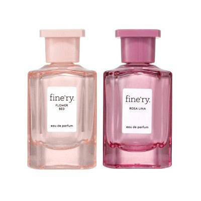 fine'ry. Mini EDP Duo Gift Set Rosa Lina + Flower Bed 2pc - New
