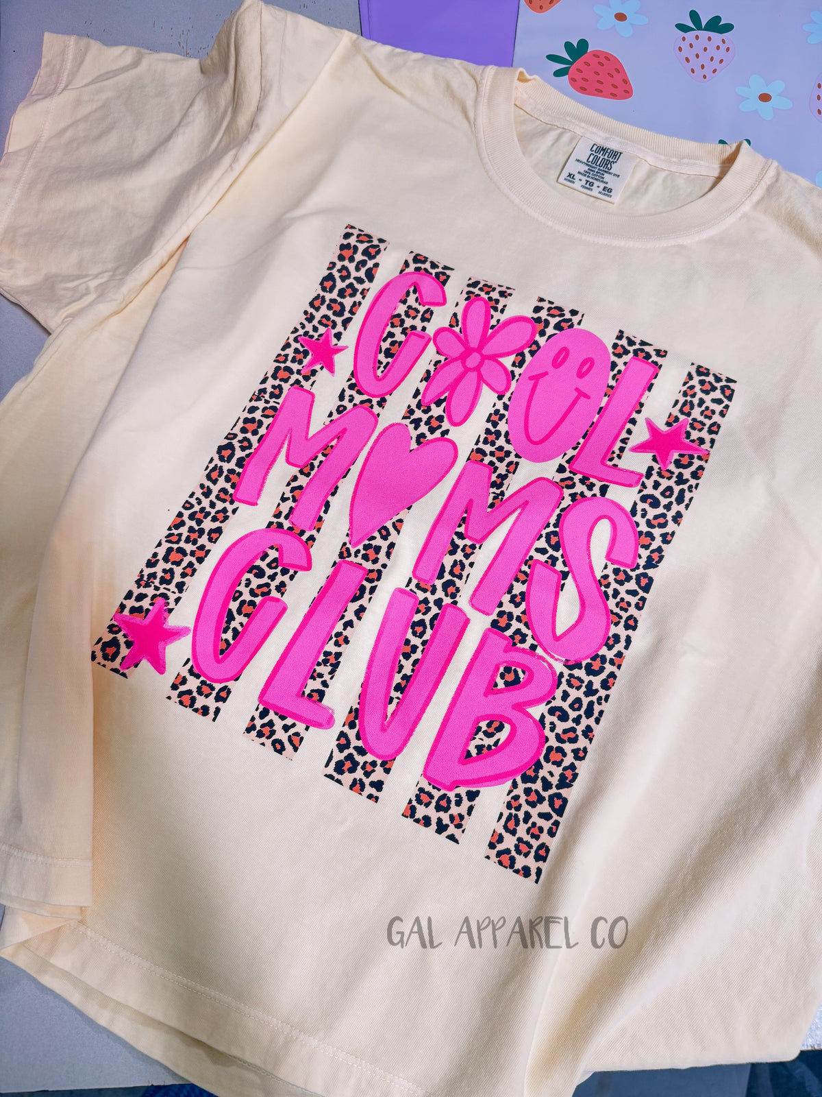 Cool Moms Club Shirt β Leopard Print Graphic Tee, Pink Trendy Mom Tee, Cute Summer Boutique T-Shirt