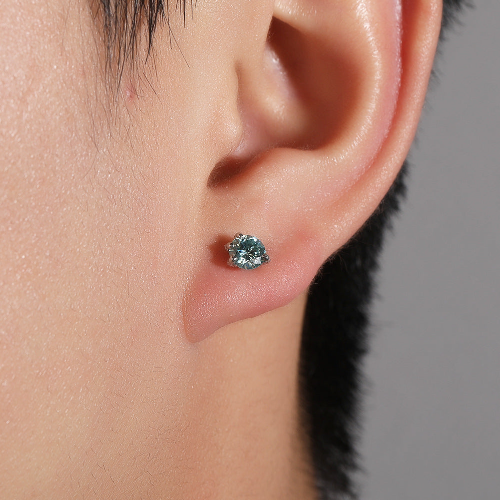 S925 silver moissanite dragon claw earrings