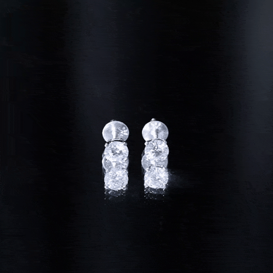 0.9 Carat Brilliant Cut Lab Grown Diamond Stud Earrings