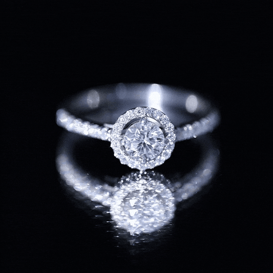 Brilliant Cut Moissanite Promise Ring With Certificate