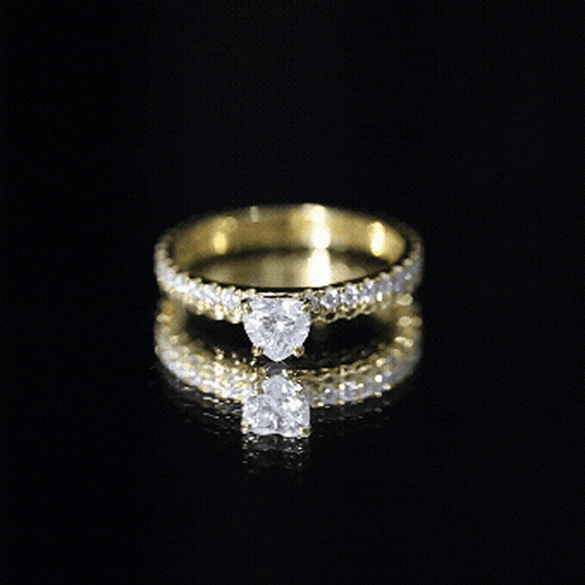 Heart Shape Moissanite Designer Engagement Ring for Women