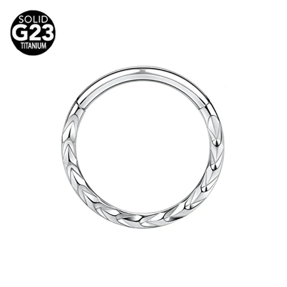 G23 Titanium Bee Septum Nose Ring Piercing Body Jewelry 16G Moon Segment Snake Clicker Helix Ear Cartilage Heart Daith Hoop