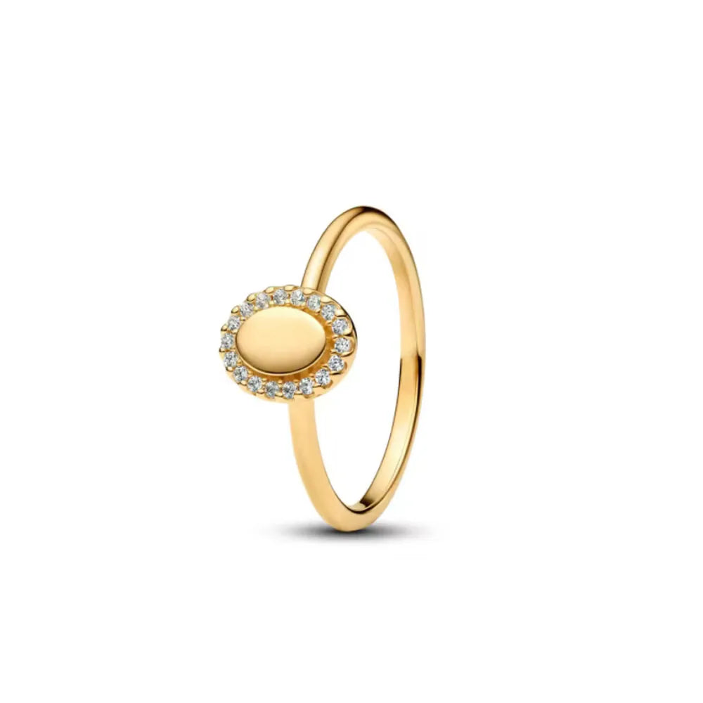 925 Silver Gold Color Heart Stone Rings Ring New Hot Selling Gold Color Rings Suitable For Any Occasion DIY Birthday Gift