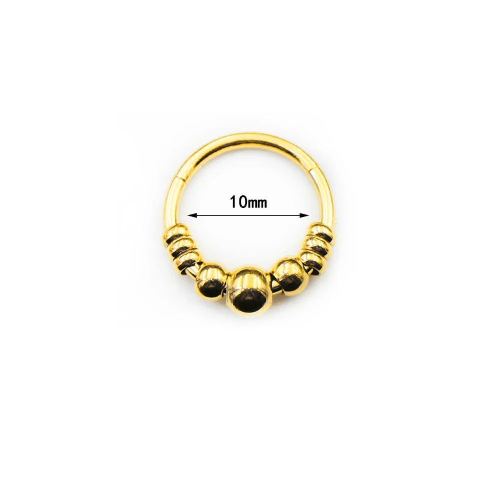 1pc 316L Surgical Steel Septum Clicker Ear Cartilage Helix Tragus Faux Daith Earring Hoop Body Piercing Jewelry Nose Ring