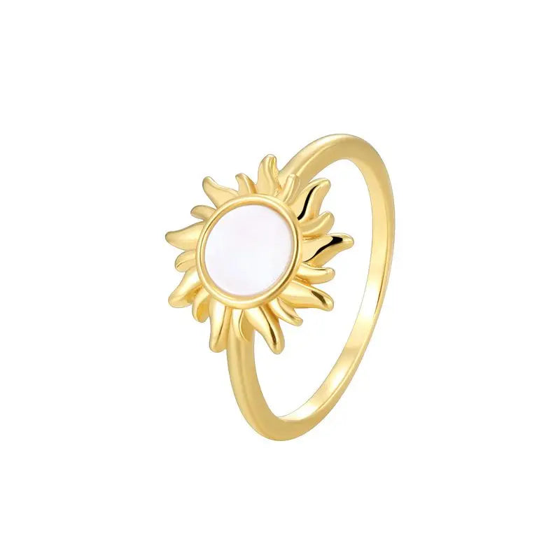 925 Sterling Silve Fashion Wedding Sun Elegant Ring For Women Finger Rings Female Engagement Party Jewelry Accessories Gift 