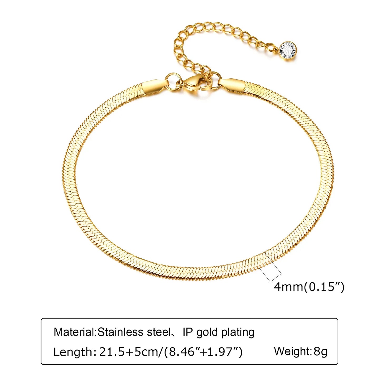 Stainless Steel Pearl Anklets Bracelet for Women, 18k Gold Plated Foot Chain Adjustable Stackable Bracelets on Leg Jewelry