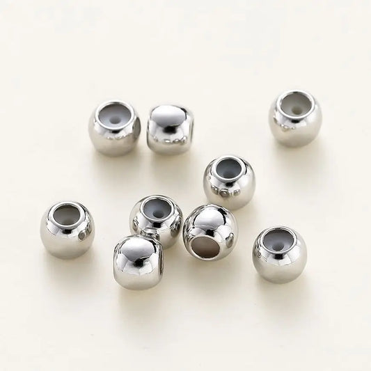 10pcs/lot 14K 18K Real Gold Plated Adjustable Bead With Resine Stopper Spacer Beads Charm Possitioning Beads For Jewelry Finding