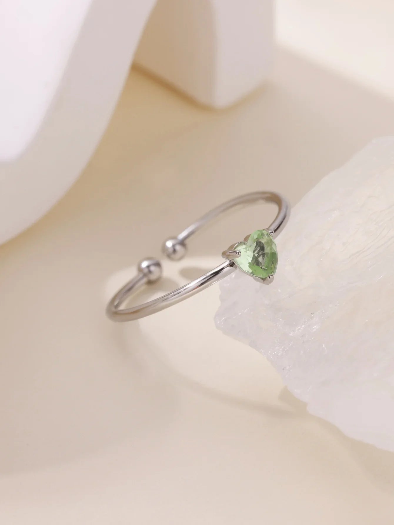 Fashion Zircon Heart Birthstone Rings For Women Stainless Steel Gold Color Birthstone Ring Aesthetic Wedding Jewelry Gift