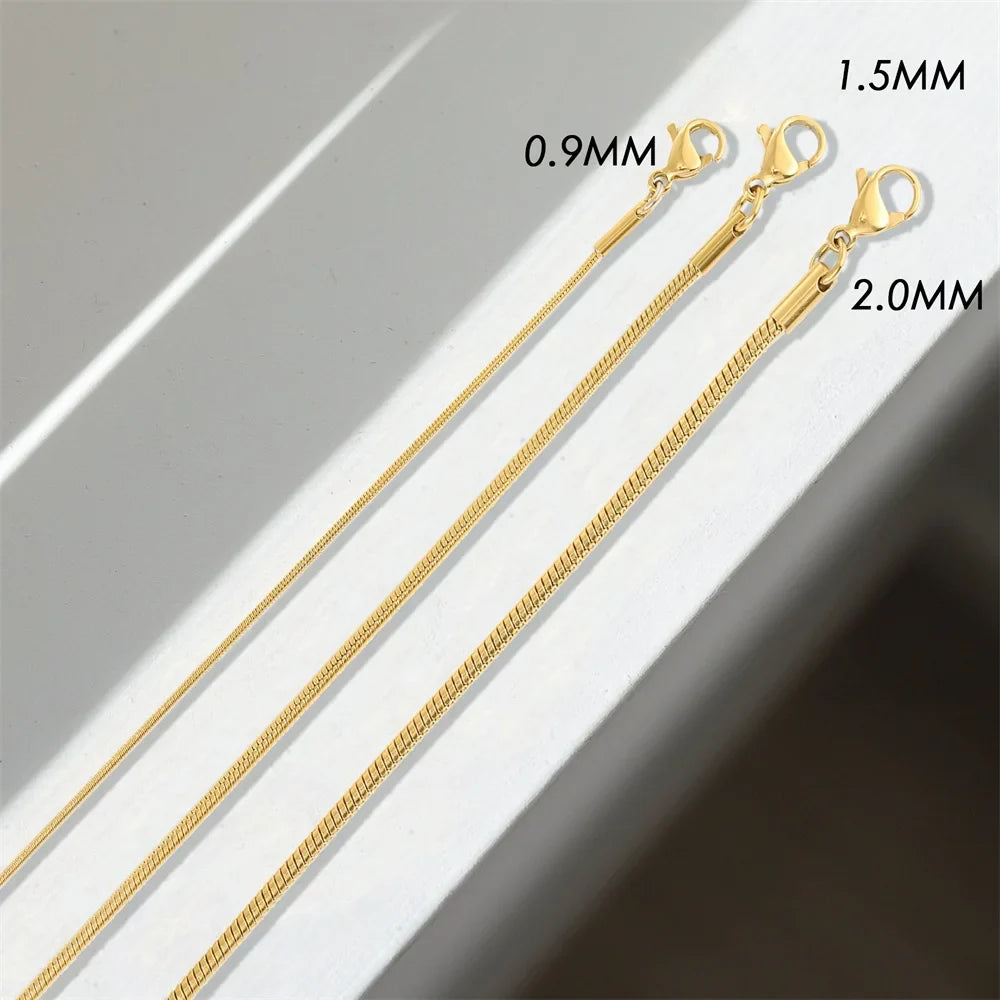 Fashion Stainless Steel Snake Chain Bracelet for Women Gold Color Bracelets Charm Summer 2022 Trends in Jewelry Wholesale