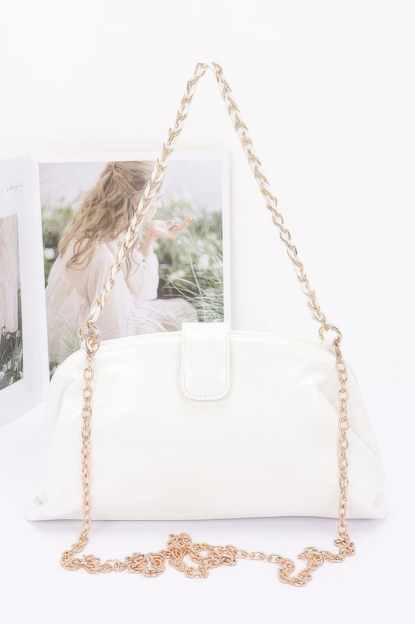 Enamel Frame Shoulder Bag