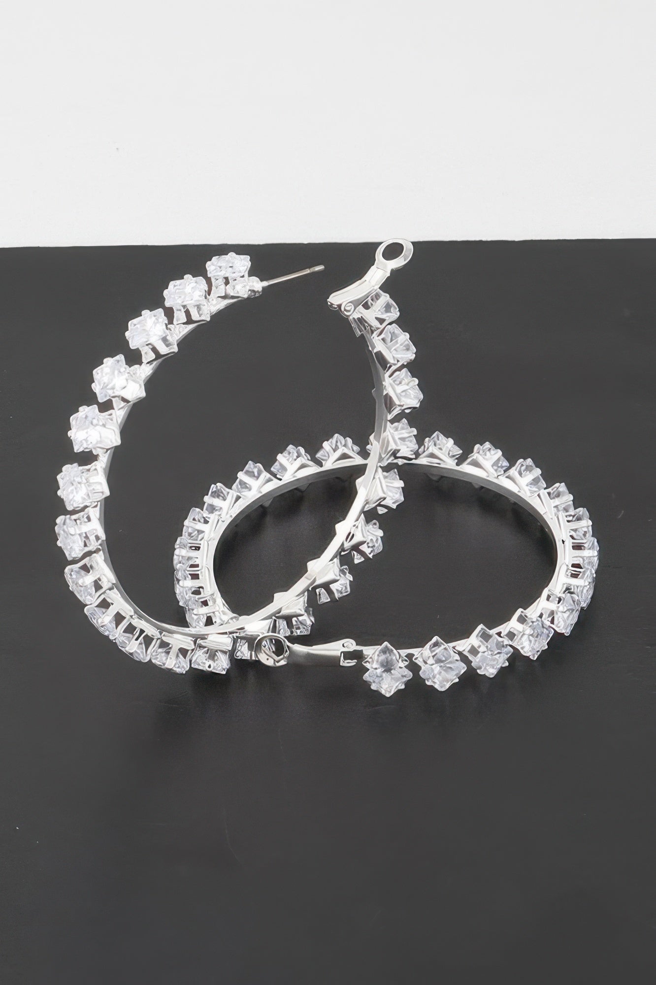 Crystal Star Hoop Earrings