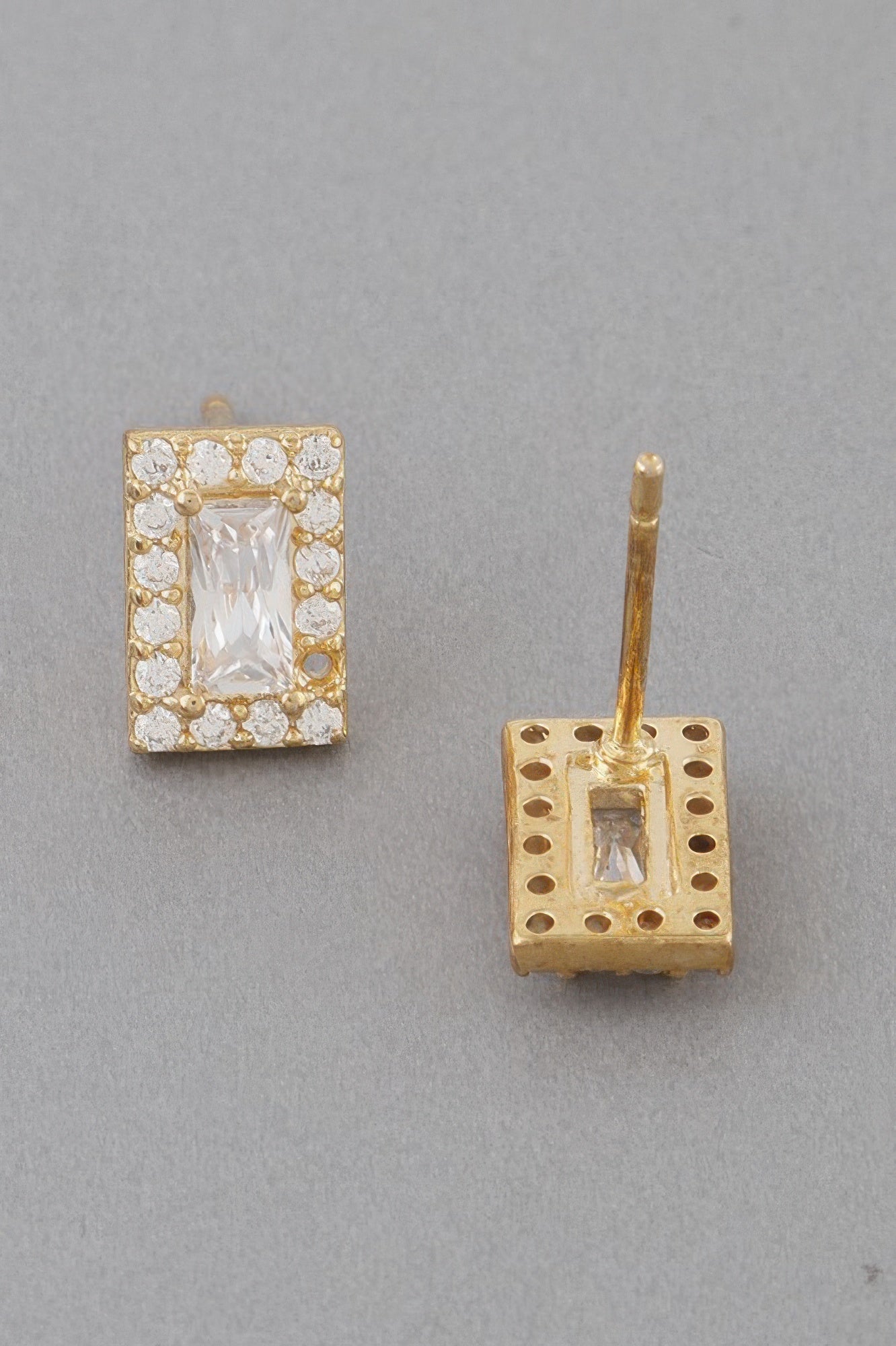 Rhinestone Square Stud Earrings