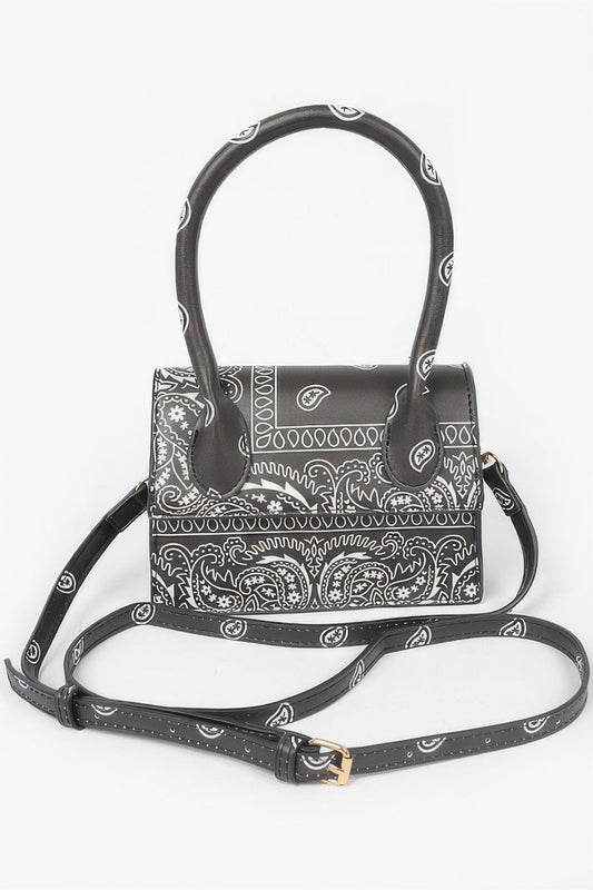 Bandana Single Handle Flap Crossbody Bag