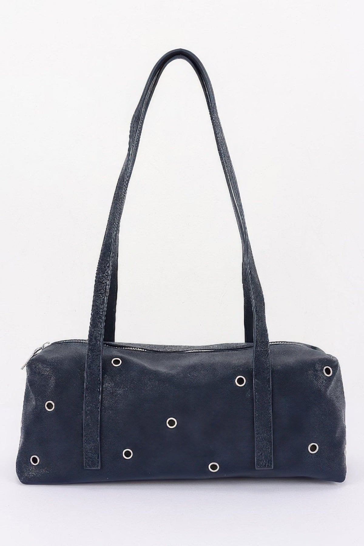 Women's Shoulder Bag Vegan Leather Eyelet Studded Rectangular BYMANYC ® New York CONTEMPORARY HARDWARE STRUCTURED PURSE - New Collection
