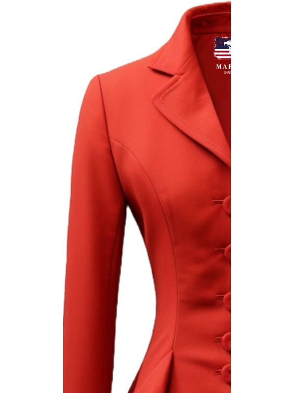 Women Red Cotton Coat