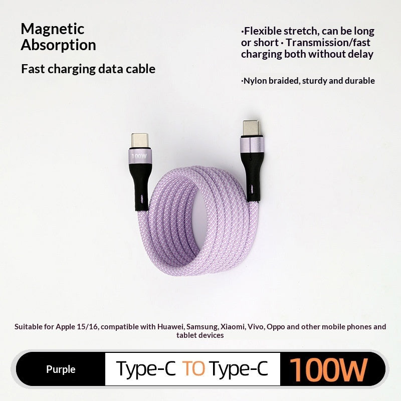 Magnetic Data Cable Organizer Fast-charging Cable Car Charging Cable