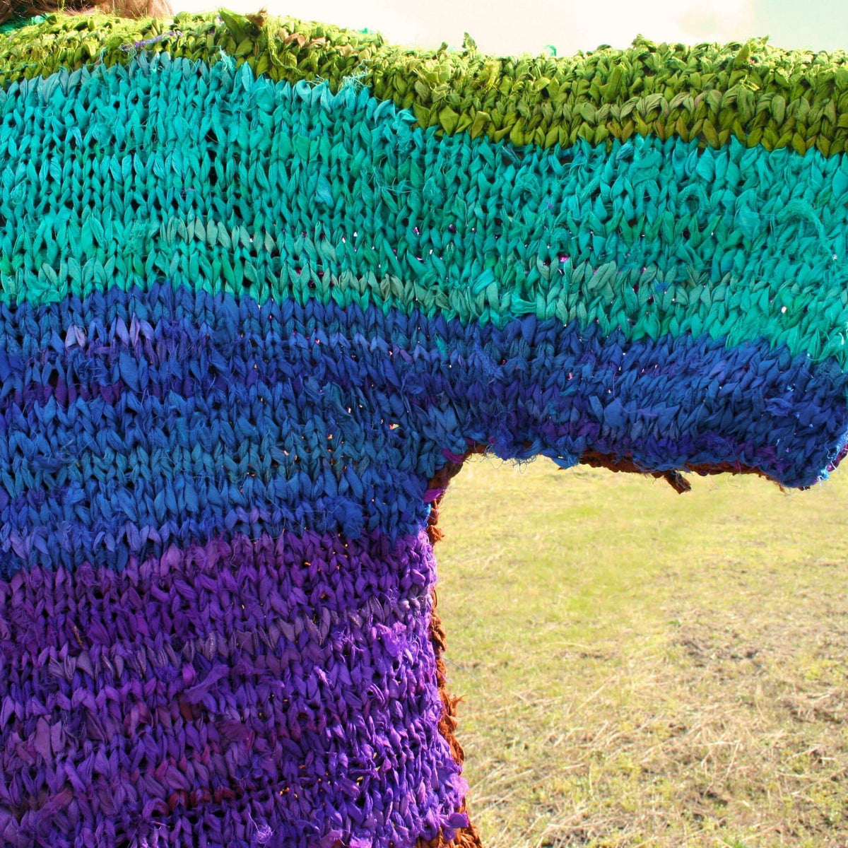 Chi Rainbow Ribbon Kimono Jacket Knit Pattern