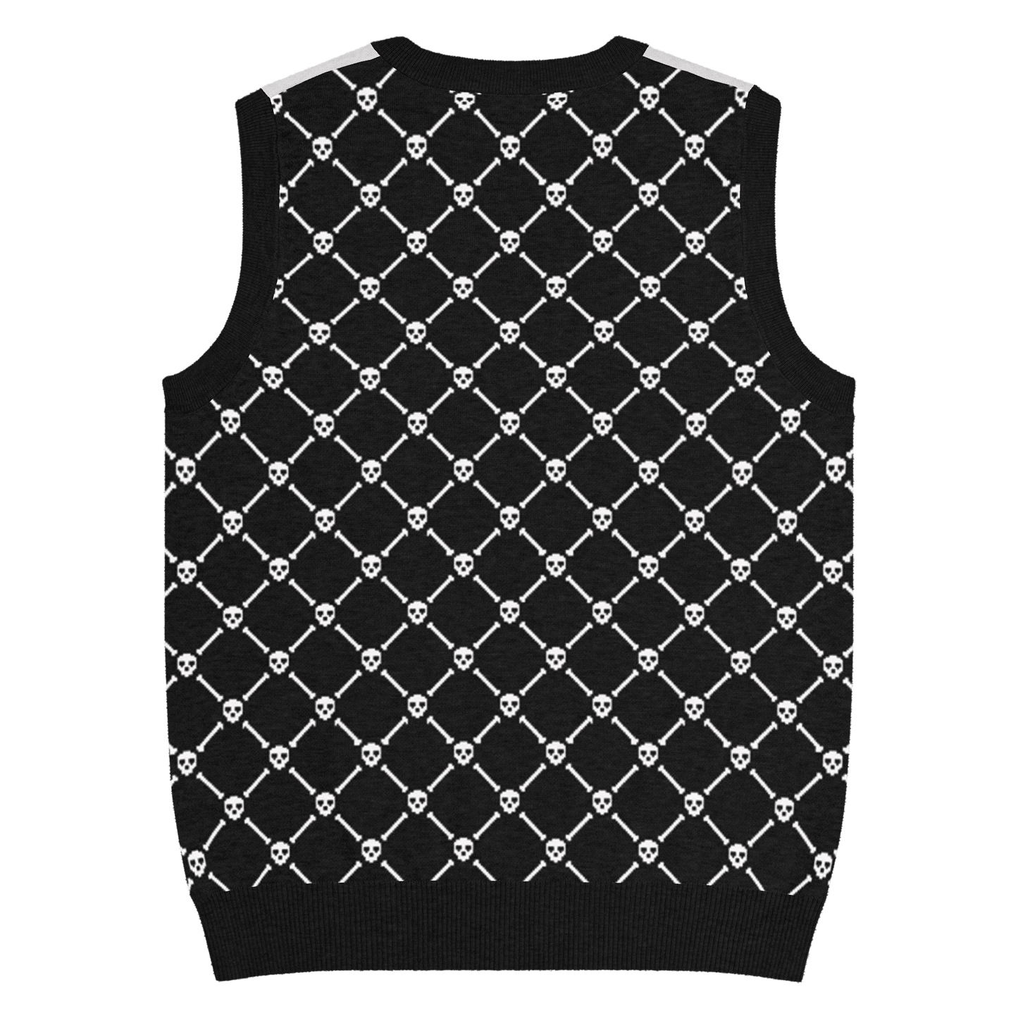 Crossbones Knit V-Neck Vest